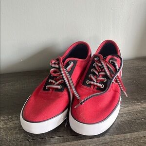 Tommy Hilfiger Red and Black Sneakers 10 1/2